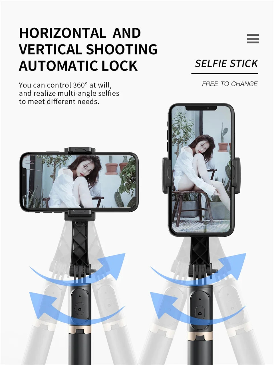 STTKGZD Handheld Gimbal Stabilizer – Bluetooth Selfie Stick Tripod with Fill Light
