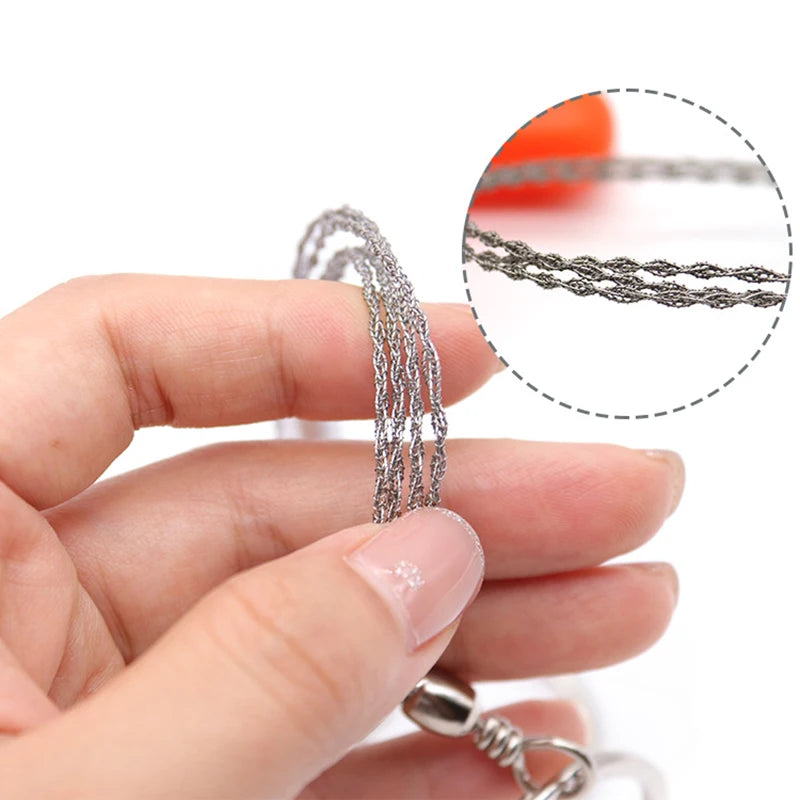 Portable Wire Saw – Stainless Steel Survival Hand Rope Saw for Camping & Hiking