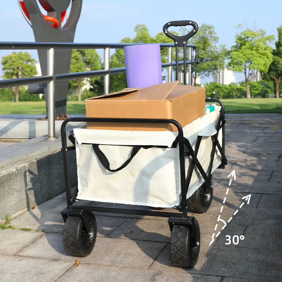 Heavy Duty Folding Utility Wagon – Large Capacity Collapsible Outdoor Cart