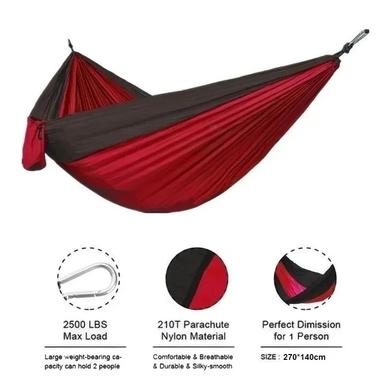 Double-Person Outdoor Camping Hammock – Anti-Rollover Nylon
