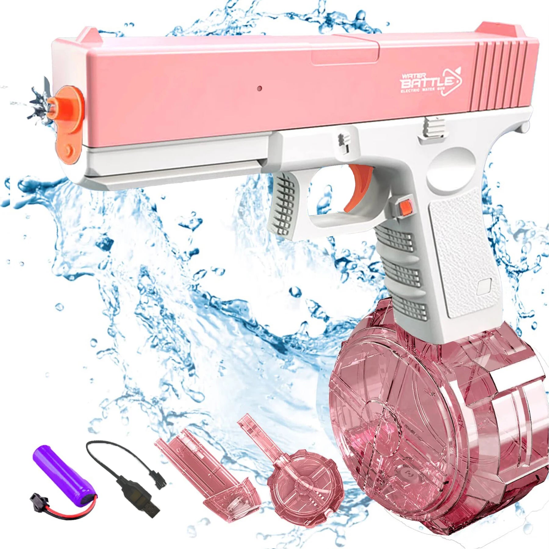 Unilabo M416 Electric Water Gun – Battery Powered with External Water Bottle