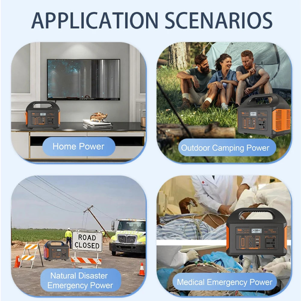 300W/500W Portable Power Station – 460Wh Solar Generator with LiFePO4 Battery