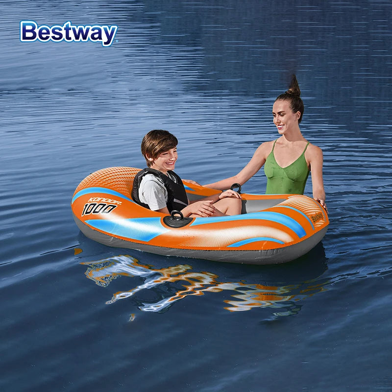 Bestway Inflatable Kayak (1–3 Person) – Heavy Duty PVC Raft for Adventure & Rafting
