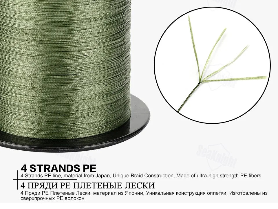 SeaKnight TriPoseidon PE Braided Fishing Line – 4 Strands, 300M, 15–30lb