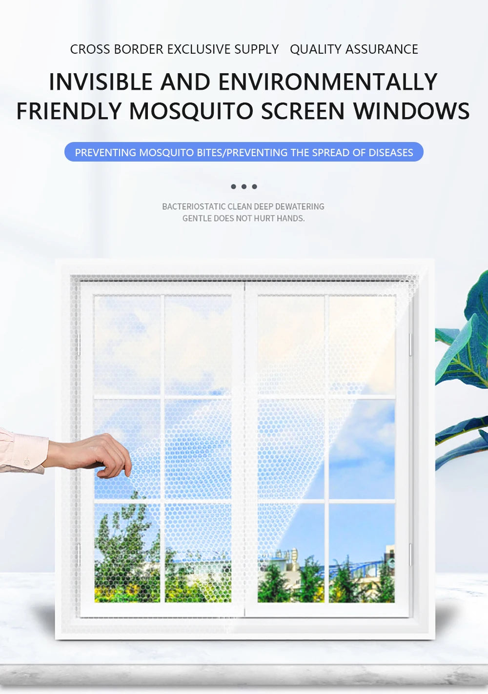 Self-Adhesive Window Mosquito Net – DIY Anti-Insect Mesh Screen