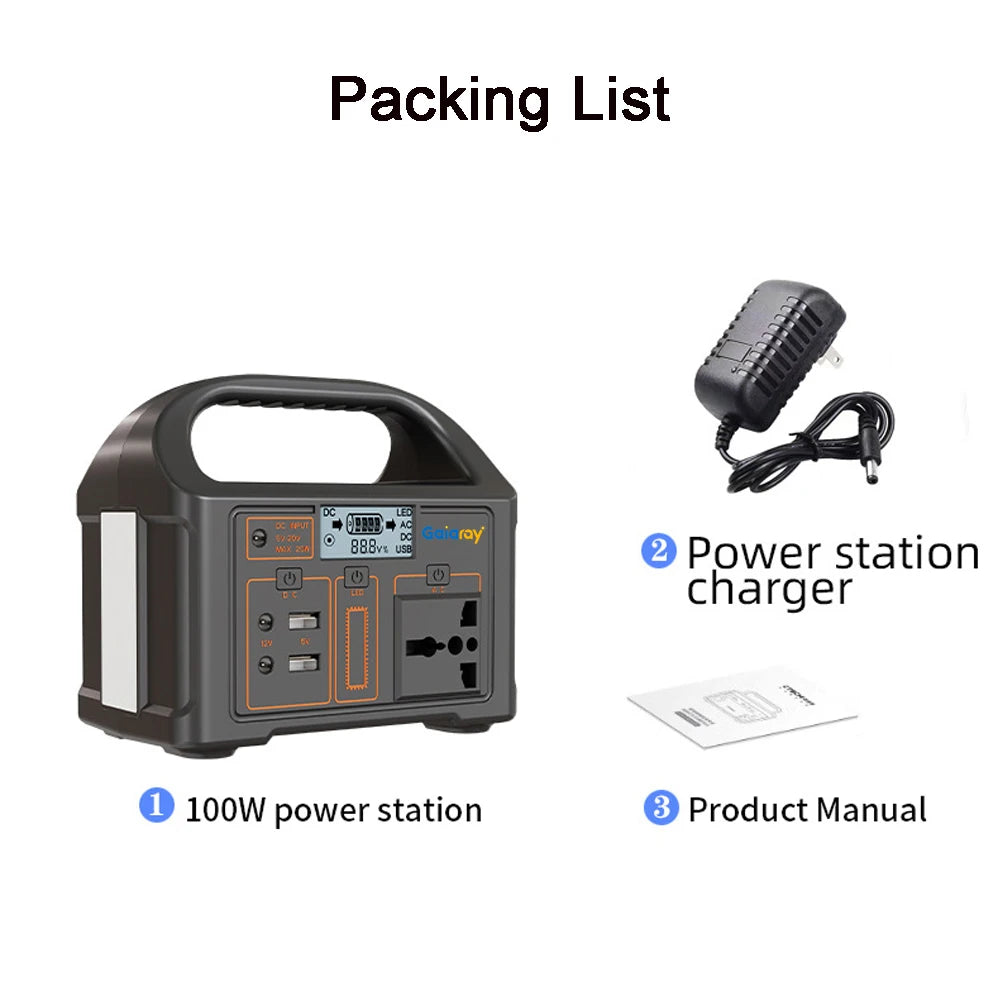 300W/500W Portable Power Station – 460Wh Solar Generator with LiFePO4 Battery