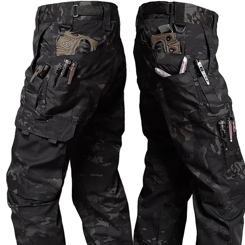 Men’s Tactical Cargo Pants – Multi-Pocket Waterproof Outdoor Work Trousers