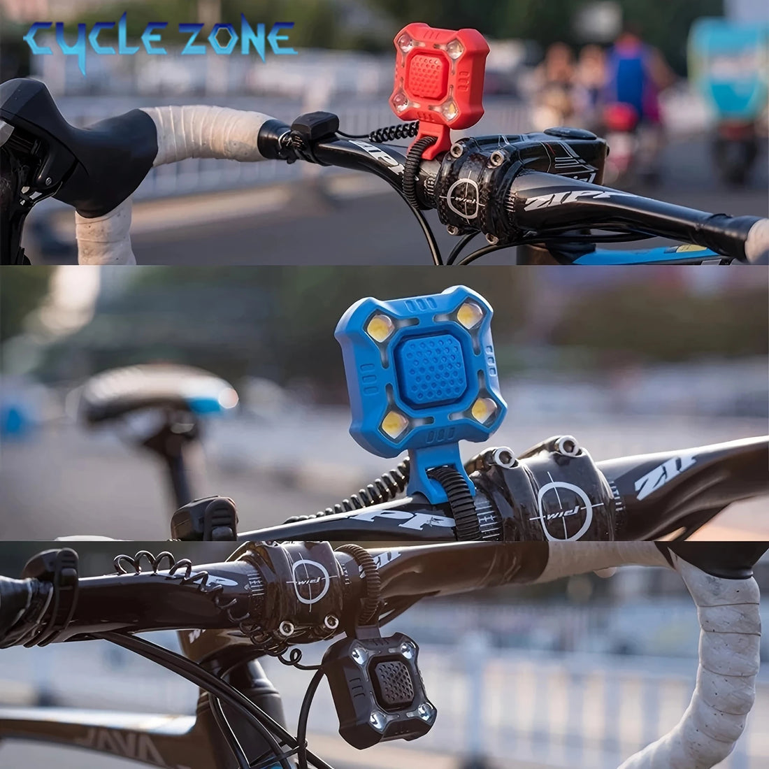 Rechargeable Bike Bell – Loud Electronic Horn with Handlebar Light