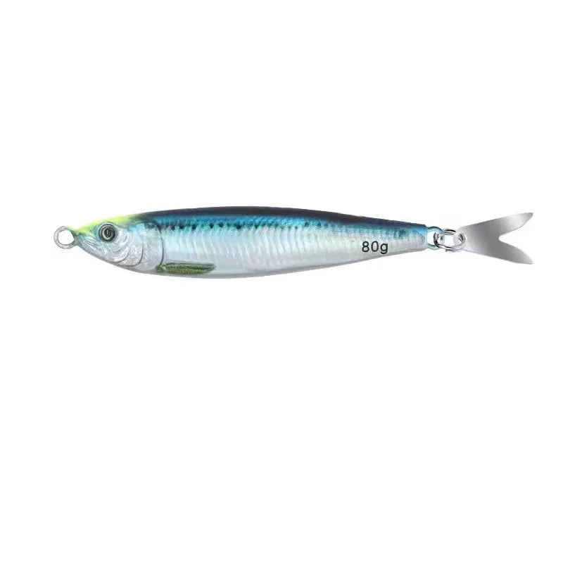AS Slow Jig UV Glow Metal Lure – 3D Print Sinking Jigging Bait (40g–80g)
