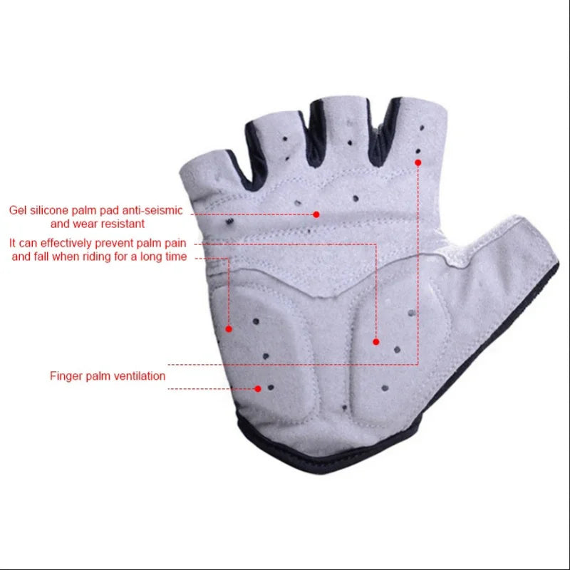 Half Finger Cycling Gloves – Breathable Anti-Slip Shockproof Bike Gloves for Men & Women