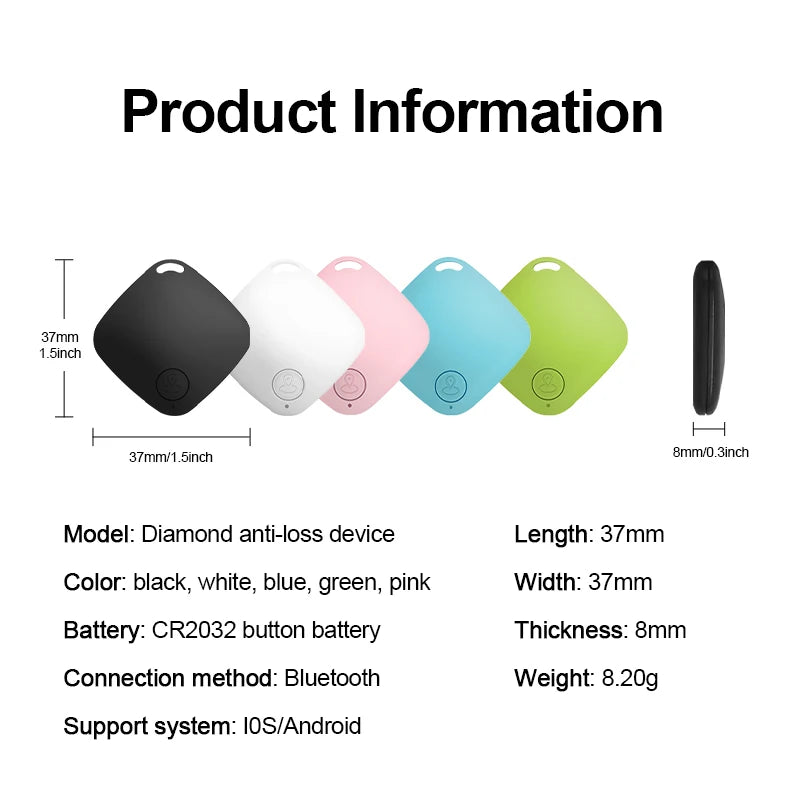 Mini Bluetooth GPS Tracker for Kids, Bags & Wallets