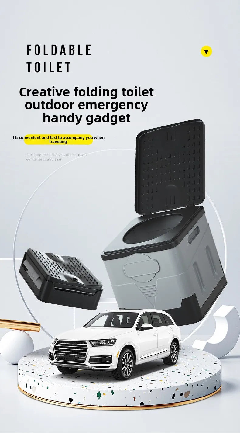 Portable Folding Camping Toilet – Travel Car Emergency Outdoor Toilet