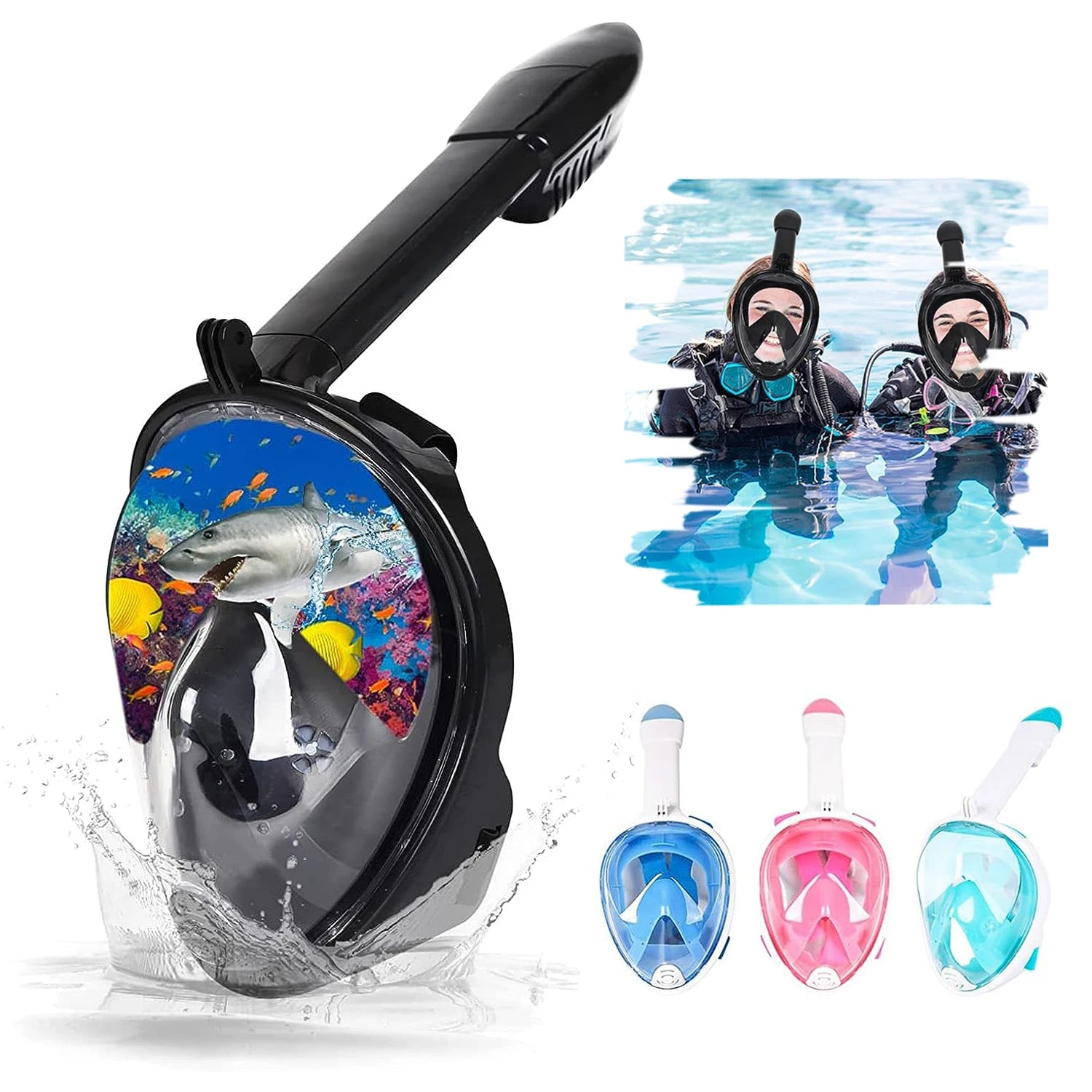 Full Face Snorkel Mask – Anti-Fog Diving Mask for Adults