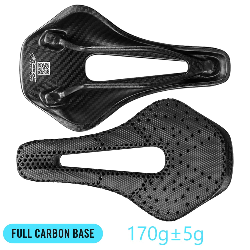 RYET Full Carbon 3D Printed Bike Saddle – Ultralight Breathable MTB & Road Seat
