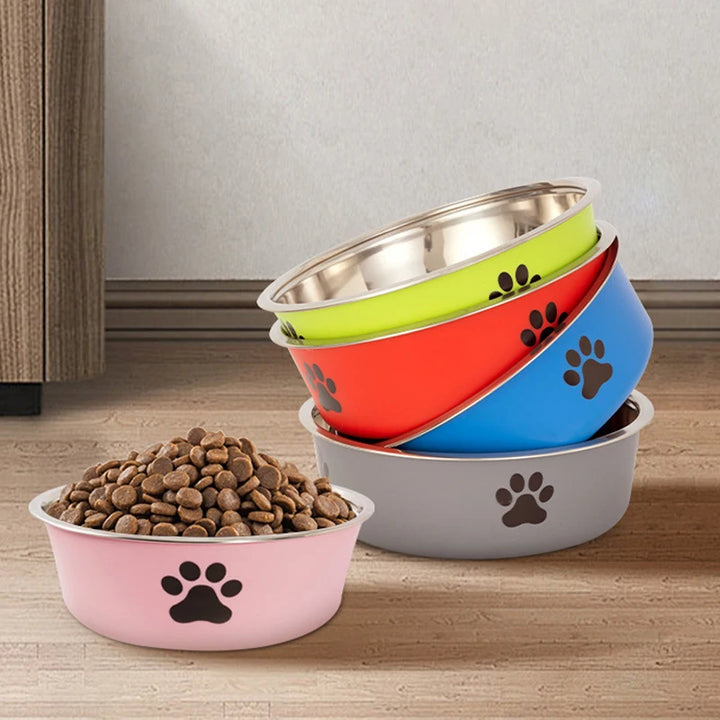 Stainless Steel Pet Bowl – Non-Slip Water & Food Bowl for Cats and Dogs