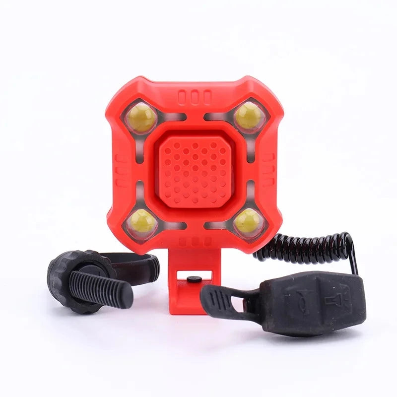 Rechargeable Bike Bell – Loud Electronic Horn with Handlebar Light