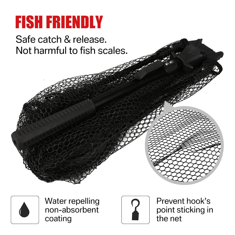 Telescopic Fishing Landing Net – 55cm to 190cm Foldable Floating Net