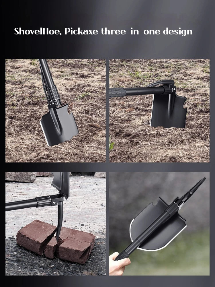 Foldable Camping Shovel – Portable Multifunctional Hiking Entrenching Tool