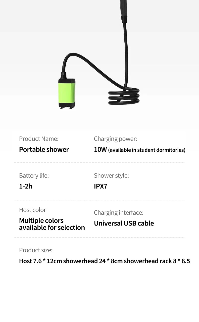 Portable Camping Shower Pump Kit with Digital Display