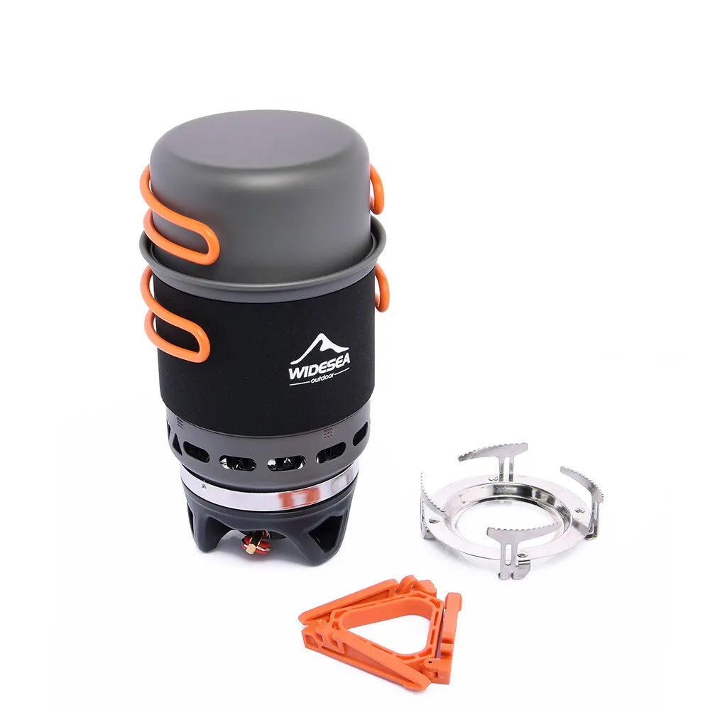 Widesea Camping Cooking System with Stove & Pot Set