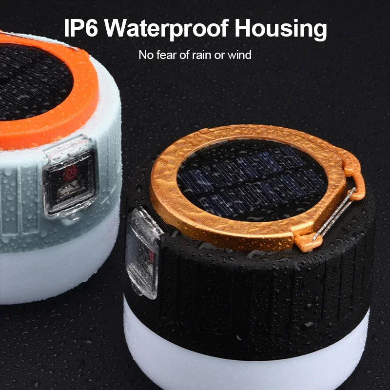 LED Camping Light Waterproof Rechargeable Tent Lamp Portable Lanterns Emergency Lights Market Lamp Energy Saving Bulb
