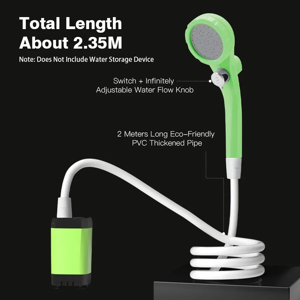 Portable Camping Shower Pump Kit with Digital Display