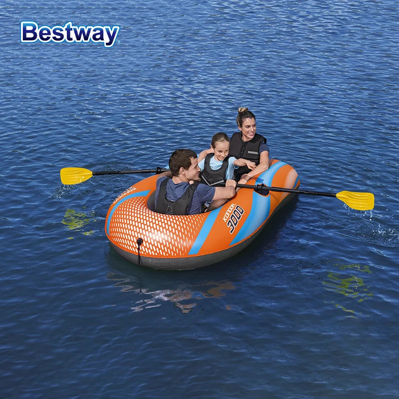 Bestway Inflatable Kayak (1–3 Person) – Heavy Duty PVC Raft for Adventure & Rafting