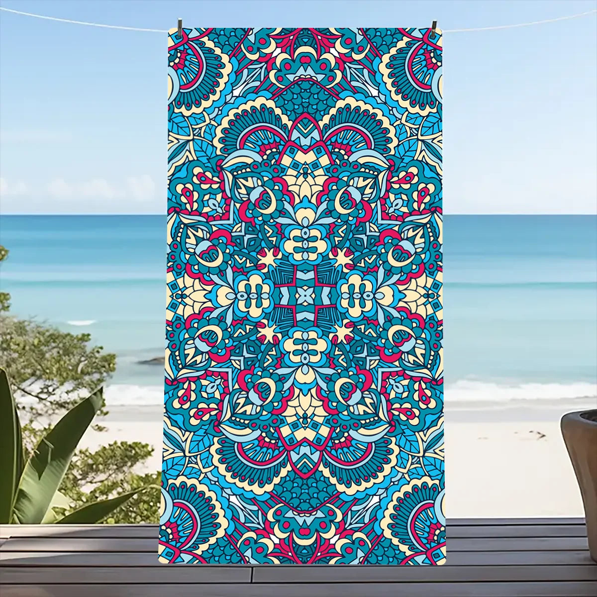 Microfiber Sand-Free Beach Towel – Quick Dry, Soft & Lightweight for Travel
