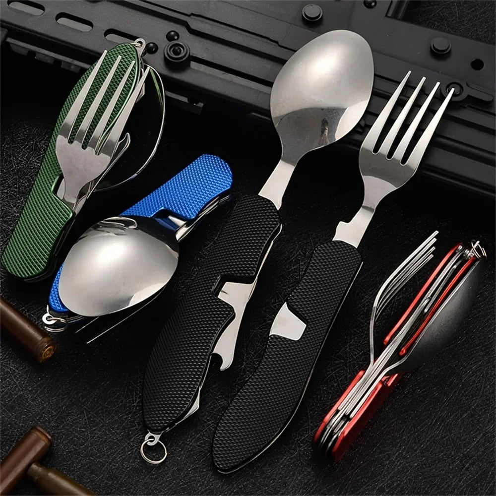 Foldable Camping Utensil Set – Knife, Fork & Spoon Combo