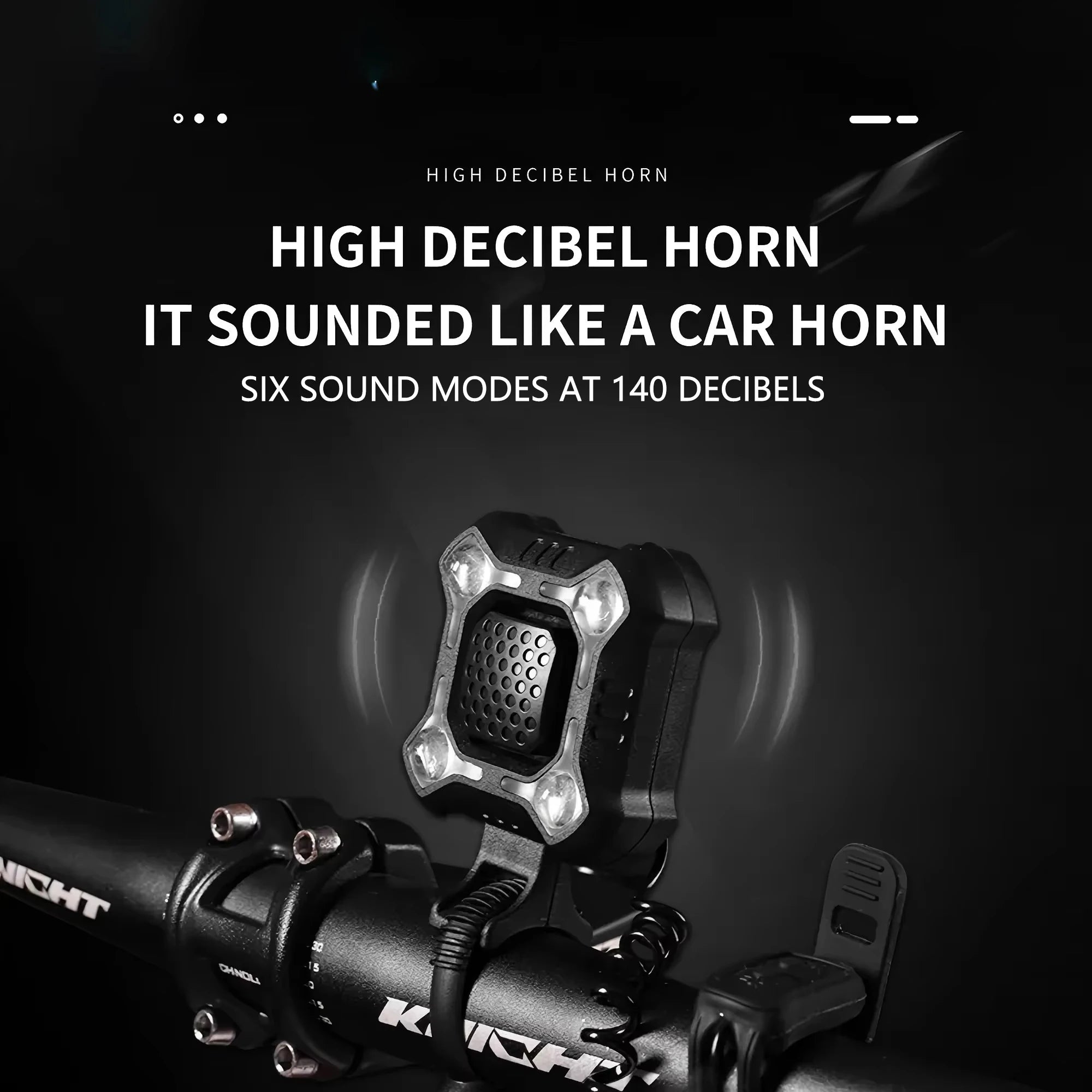 Rechargeable Bike Bell – Loud Electronic Horn with Handlebar Light