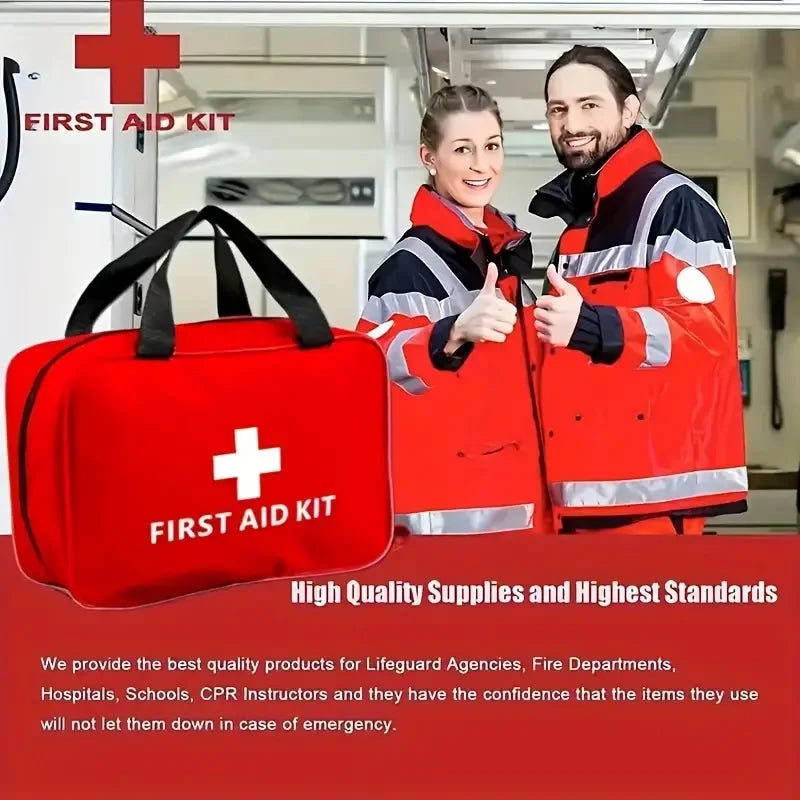 First Aid Kit – 188 pcs Emergency Survival Medical Kit for Home, Car & Outdoor