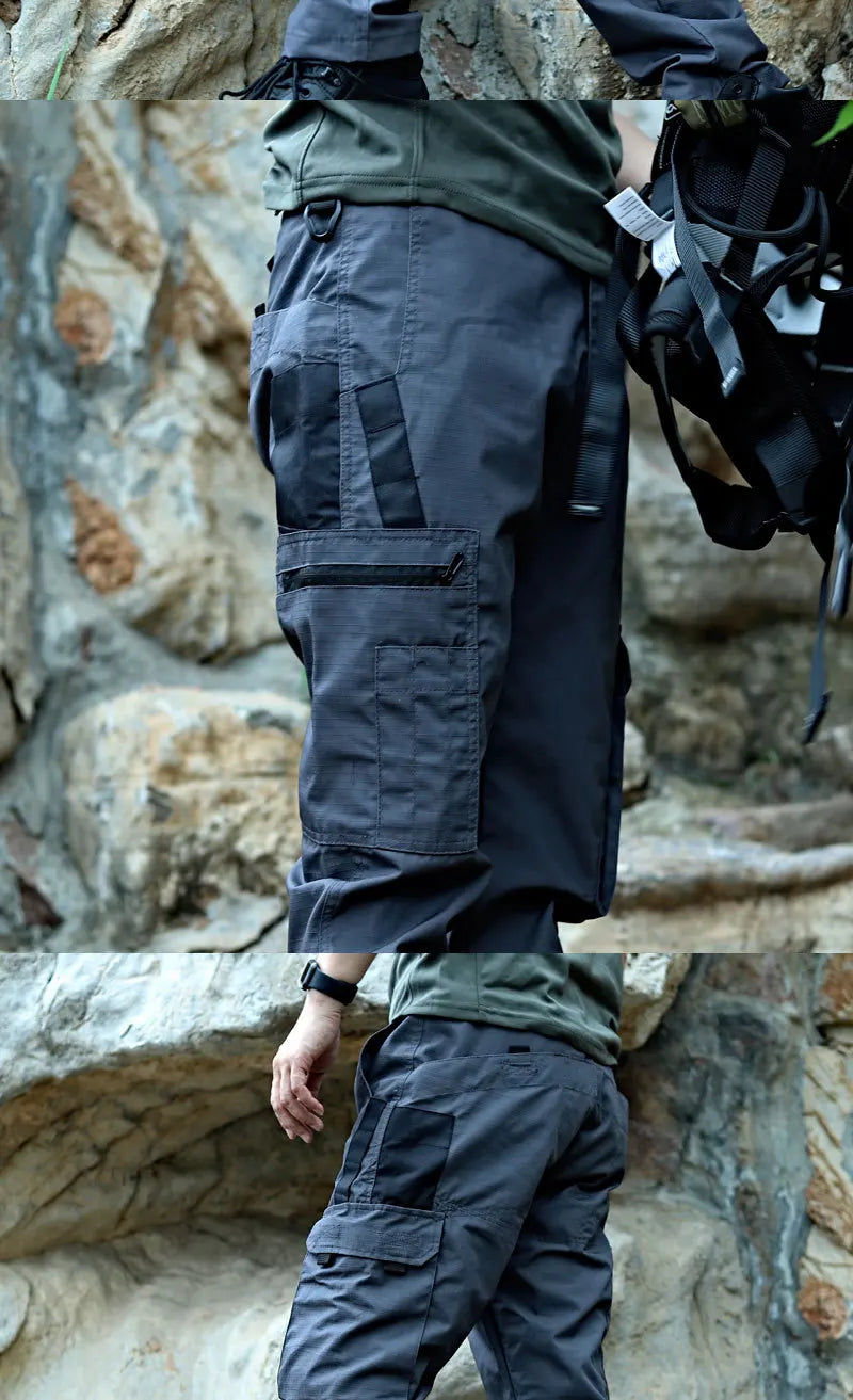 Men’s Tactical Cargo Pants – Multi-Pocket Waterproof Outdoor Work Trousers