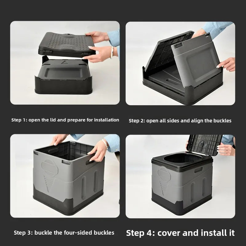 Portable Folding Camping Toilet – Travel Car Emergency Outdoor Toilet