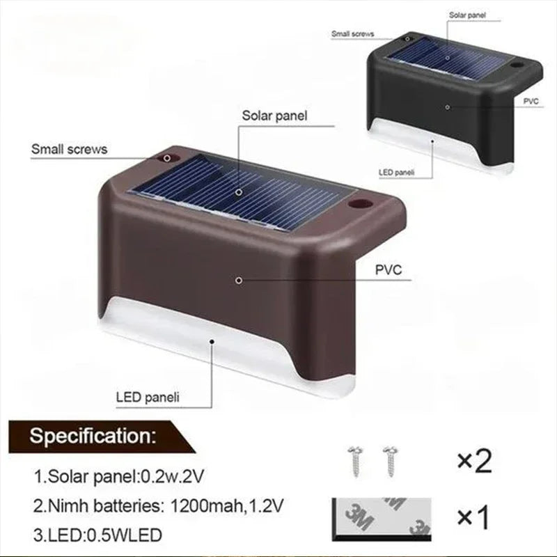 Waterproof Solar LED Step & Deck Lights – 1/4/8/12pcs