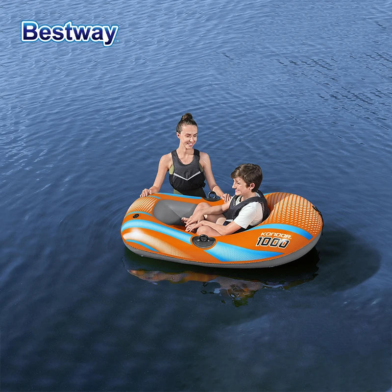 Bestway Inflatable Kayak (1–3 Person) – Heavy Duty PVC Raft for Adventure & Rafting