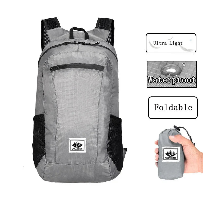 20L Foldable Hiking Backpack – Lightweight Waterproof Travel Daypack