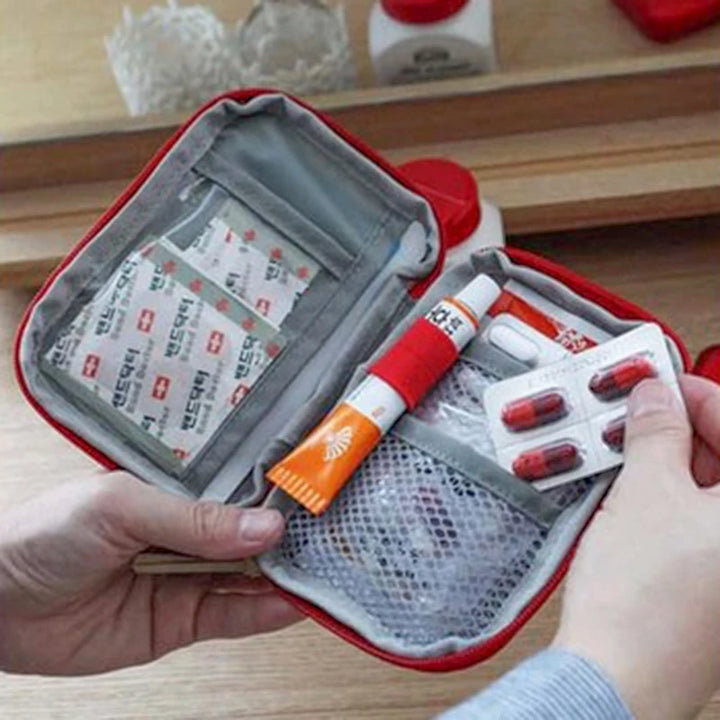 Mini Portable Travel First Aid Kit – Emergency Medicine Storage Pouch (5 Colors)