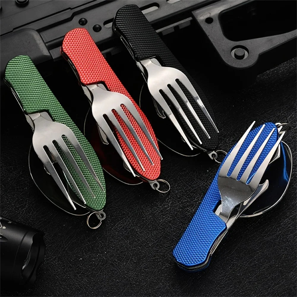 Foldable Camping Utensil Set – Knife, Fork & Spoon Combo