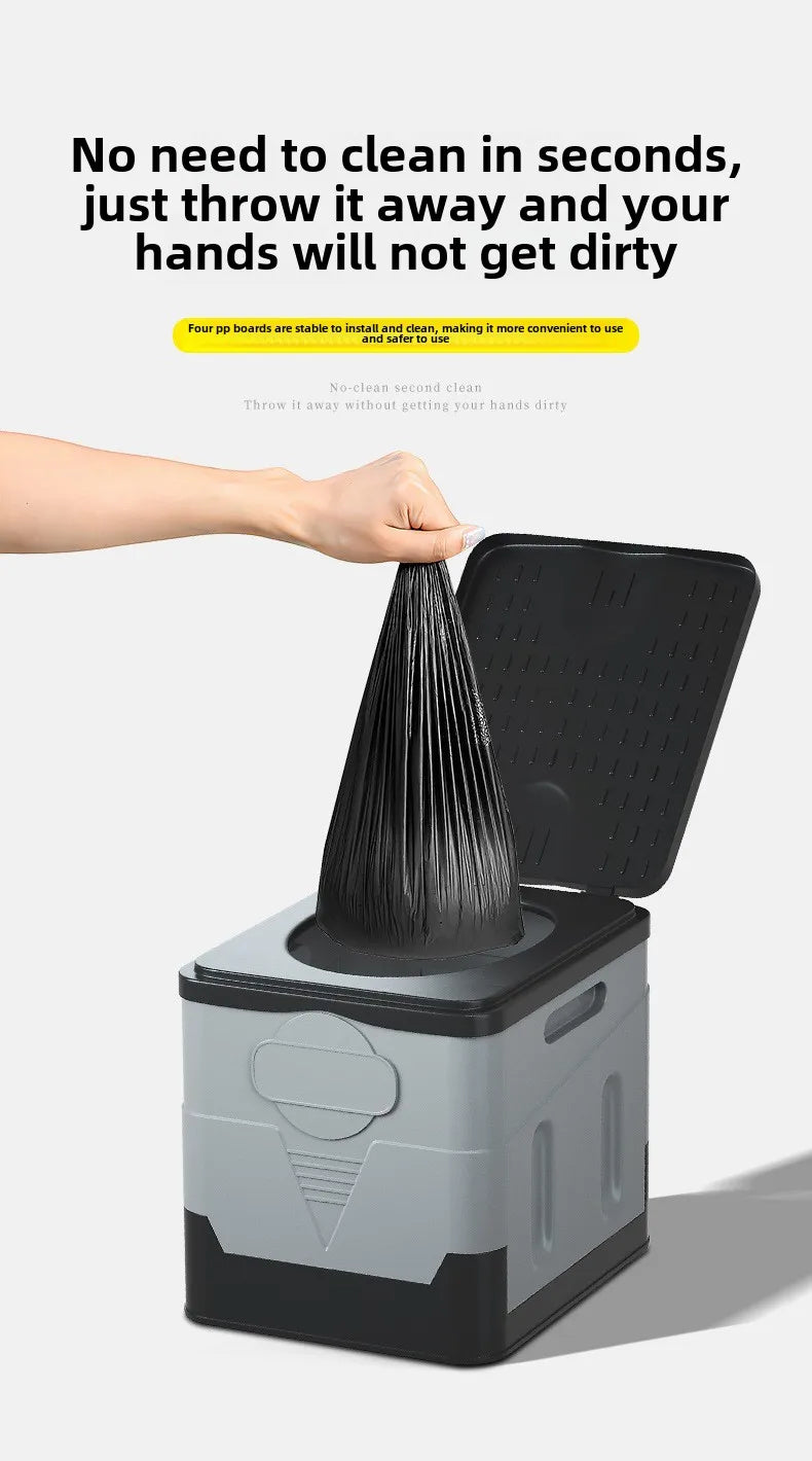 Portable Folding Camping Toilet – Travel Car Emergency Outdoor Toilet