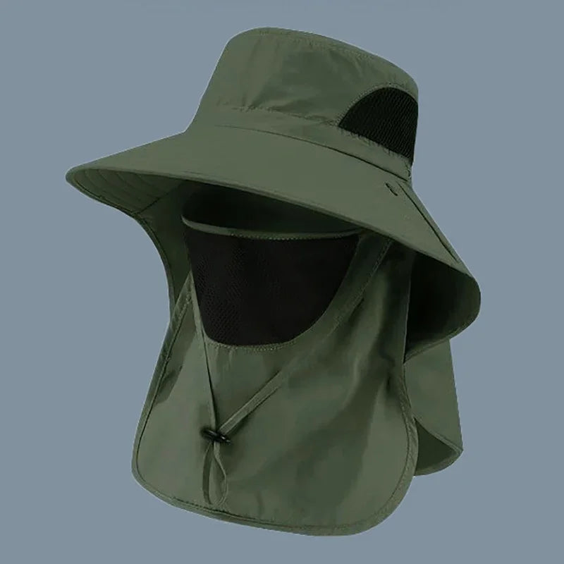UV Protection Sun Hat with Neck Flap – Outdoor Fishing & Hiking Cap