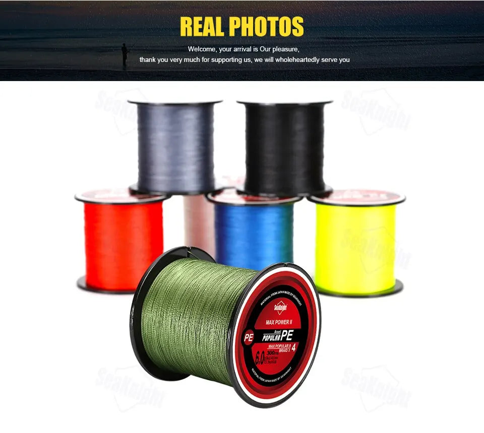 SeaKnight TriPoseidon PE Braided Fishing Line – 4 Strands, 300M, 15–30lb