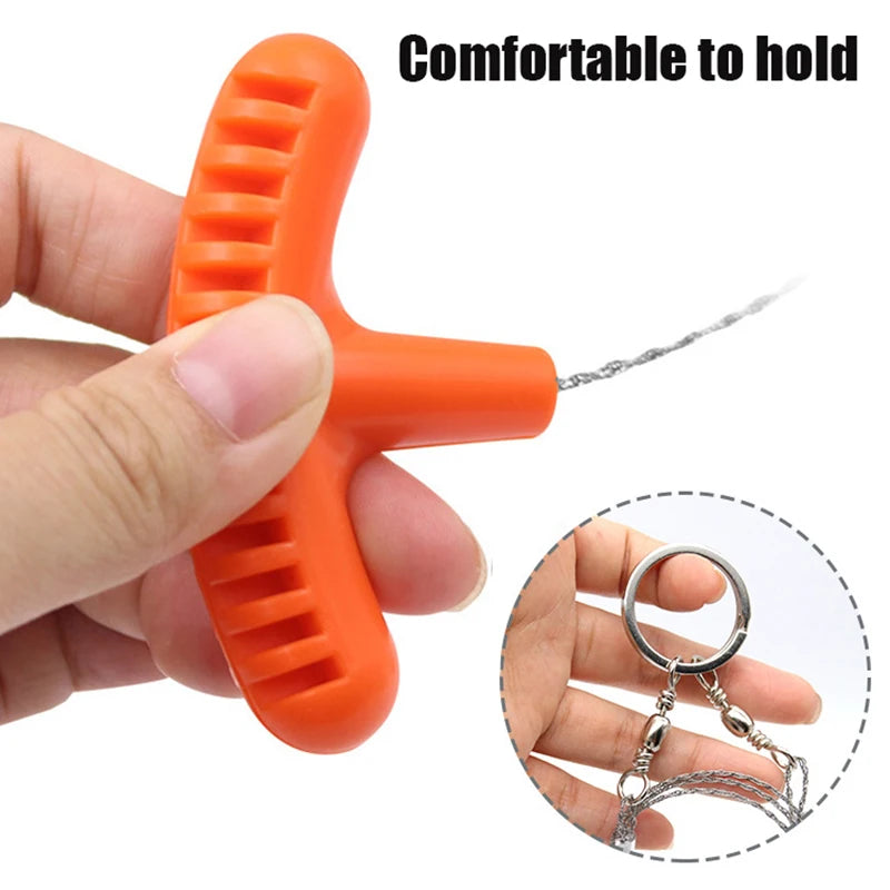 Portable Wire Saw – Stainless Steel Survival Hand Rope Saw for Camping & Hiking