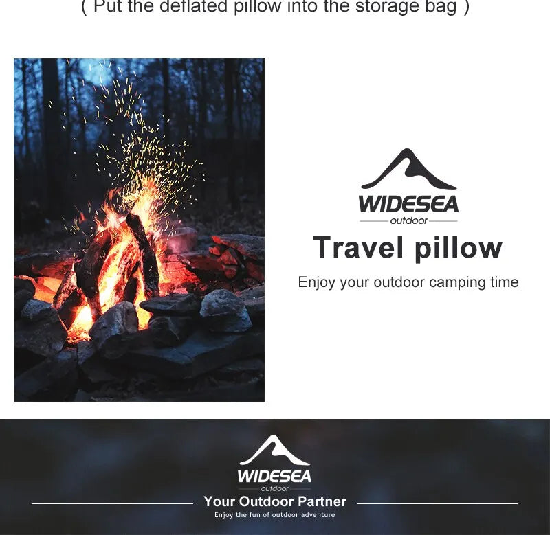 Widesea Portable Inflatable Camping Pillow – Compact Folding Air Cushion