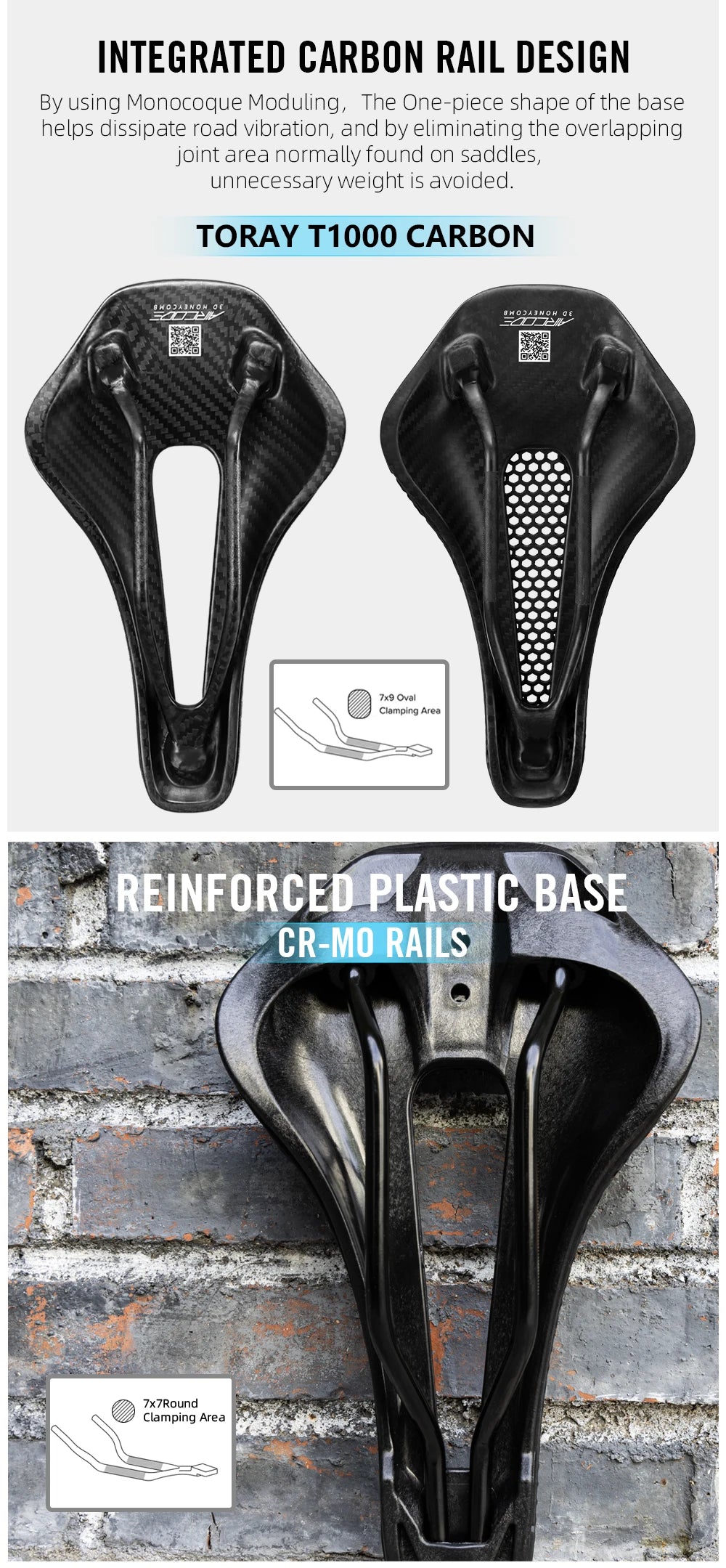 RYET Full Carbon 3D Printed Bike Saddle – Ultralight Breathable MTB & Road Seat