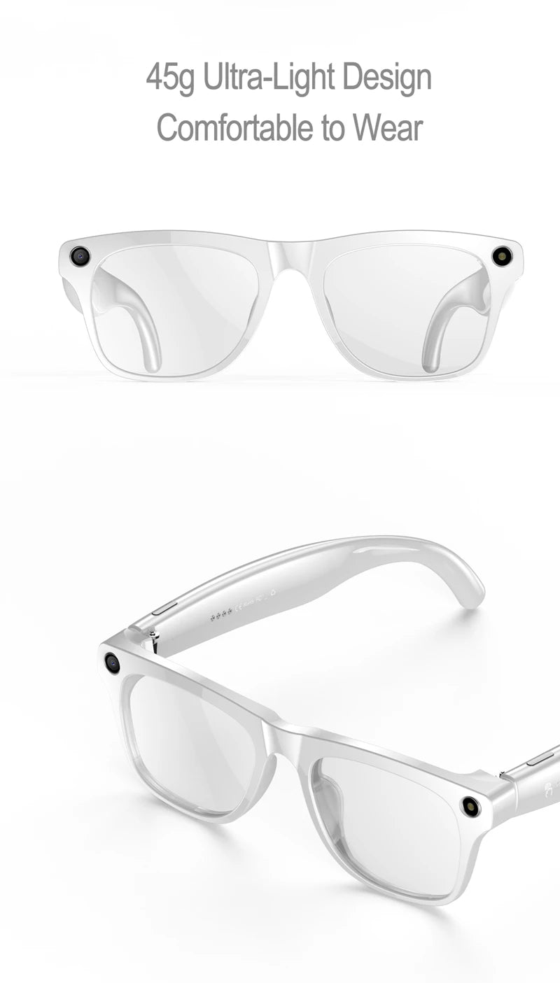 2026 4K AI Smart Glasses – Color Changing, 100MP Camera, Bluetooth Call & Voice Assistant