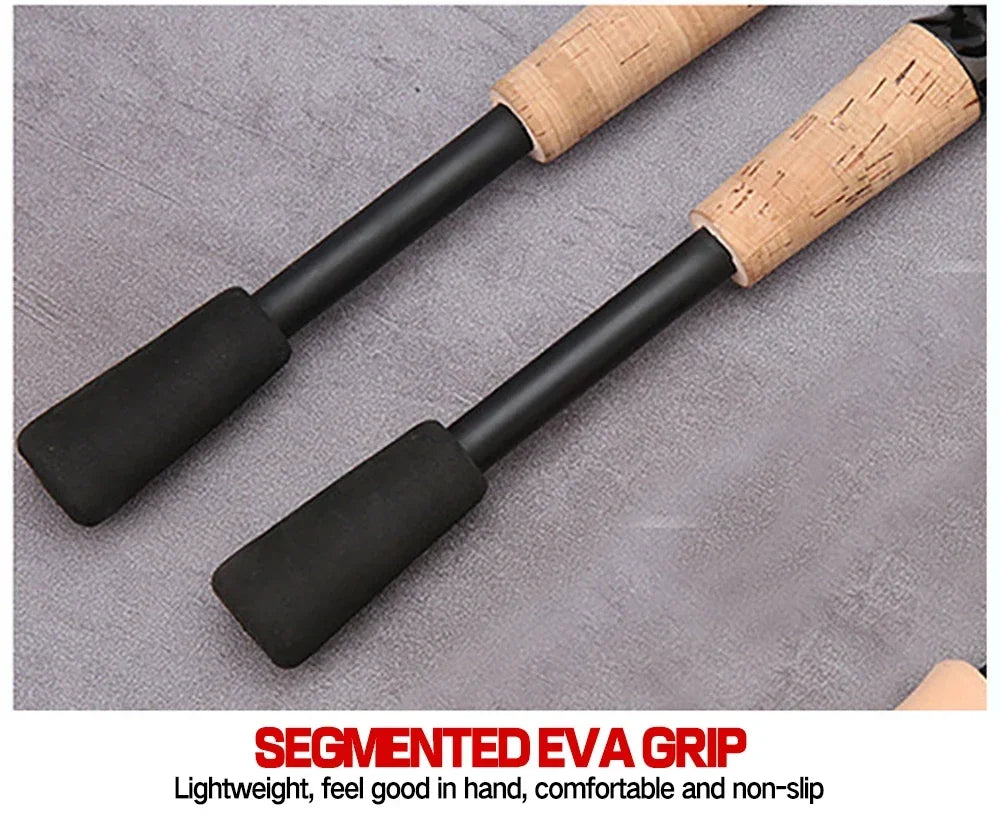 Telescopic Carbon Fishing Rod – 1.5M to 2.4M Spinning/Baitcasting