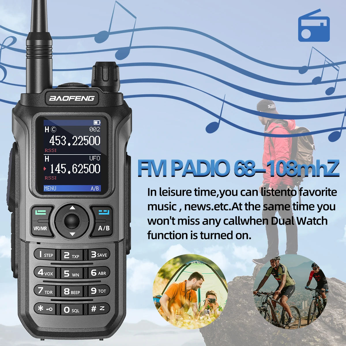 Baofeng UV-21 Pro Walkie Talkie – Long Range Multi-Band Ham Radio (16KM, Type-C)