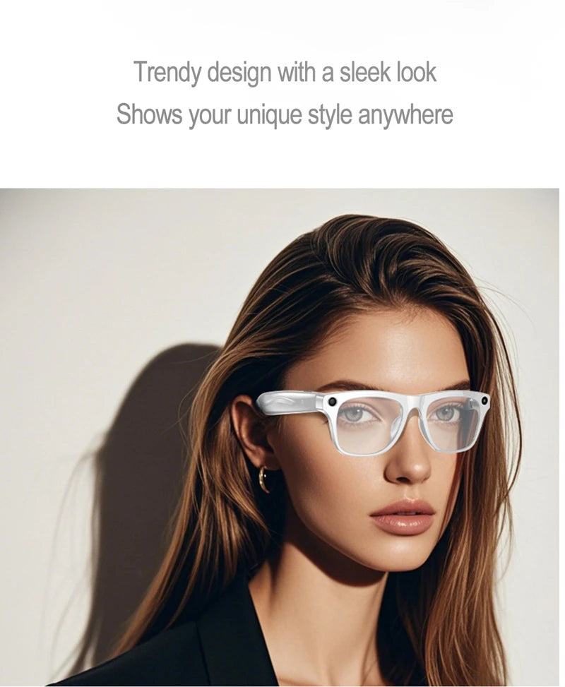 2026 4K AI Smart Glasses – Color Changing, 100MP Camera, Bluetooth Call & Voice Assistant