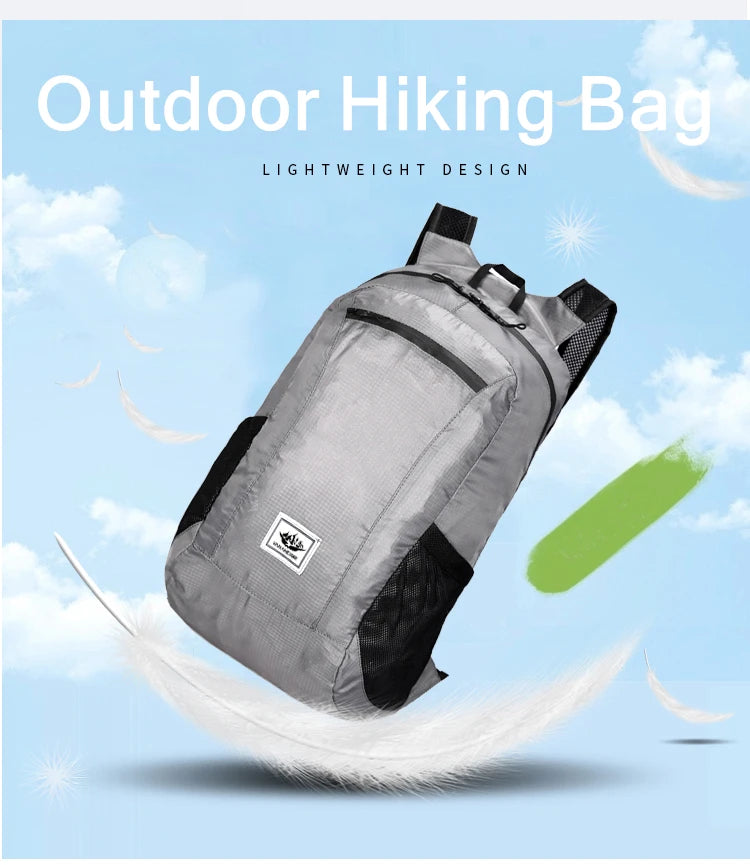 20L Foldable Hiking Backpack – Lightweight Waterproof Travel Daypack