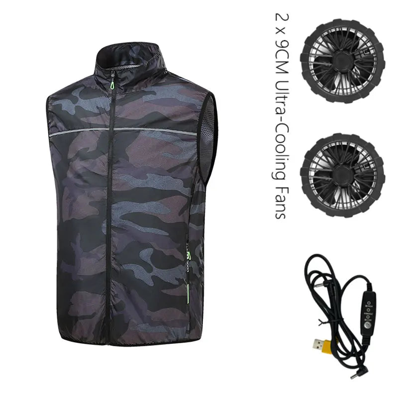 Cooling Fan Vest – Air-Conditioned Jacket for Outdoor Work, Hiking, and Summer Sports